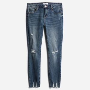 Pistola Arielle Distressed Scissor Cut Hem Skinny Jeans